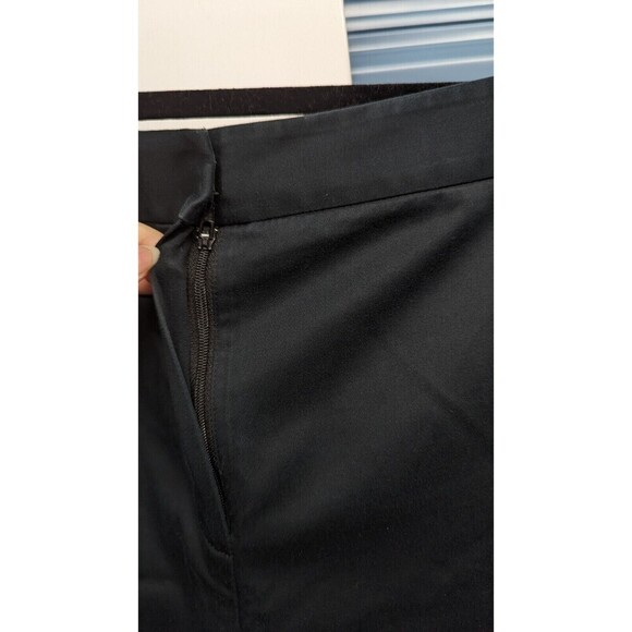 Lafayette 148‎ NY Wide Leg Solid Black Zip Tab Career Work Pants Size 12 - Picture 2 of 10